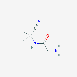 molecular formula C6H9N3O B13301293 2-Amino-N-(1-cyanocyclopropyl)acetamide 