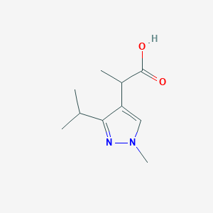 2-[1-Methyl-3-(propan-2-yl)-1H-pyrazol-4-yl]propanoic acid