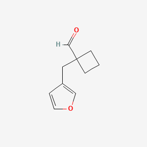 1-(Furan-3-ylmethyl)cyclobutane-1-carbaldehyde