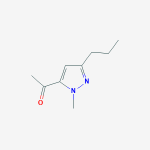 molecular formula C9H14N2O B13301358 1-(1-Methyl-3-propyl-1H-pyrazol-5-yl)ethan-1-one 