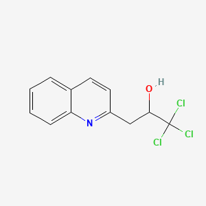 molecular formula C12H10Cl3NO B1330136 1,1,1-三氯-3-(喹啉-2-基)丙醇 CAS No. 56211-74-6