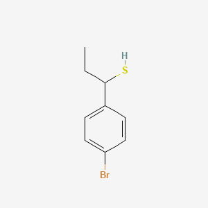 molecular formula C9H11BrS B13301379 1-(4-Bromophenyl)propane-1-thiol 