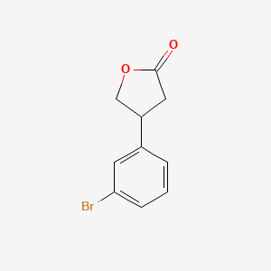 molecular formula C10H9BrO2 B13301382 4-(3-Bromophenyl)oxolan-2-one 