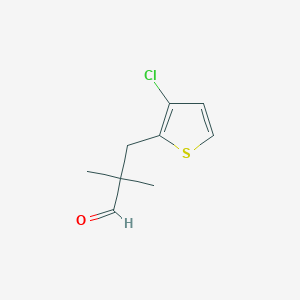 3-(3-Chlorothiophen-2-yl)-2,2-dimethylpropanal