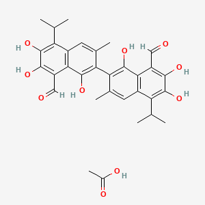 molecular formula C32H34O10 B1330151 Acide acétique de gossypol CAS No. 866541-93-7