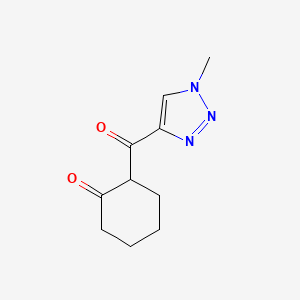 molecular formula C10H13N3O2 B13301529 2-(1-Methyl-1H-1,2,3-triazole-4-carbonyl)cyclohexan-1-one 