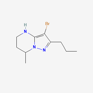 3-Bromo-7-methyl-2-propyl-4H,5H,6H,7H-pyrazolo[1,5-a]pyrimidine