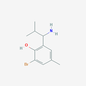 2-(1-Amino-2-methylpropyl)-6-bromo-4-methylphenol