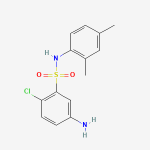 molecular formula C14H15ClN2O2S B1330156 5-氨基-2-氯-N-(2,4-二甲基苯基)苯磺酰胺 CAS No. 71215-81-1