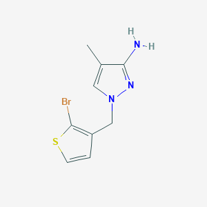 1-[(2-Bromothiophen-3-yl)methyl]-4-methyl-1H-pyrazol-3-amine