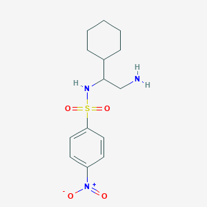 N-(2-Amino-1-cyclohexylethyl)-4-nitrobenzene-1-sulfonamide