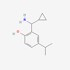 2-[Amino(cyclopropyl)methyl]-4-(propan-2-YL)phenol