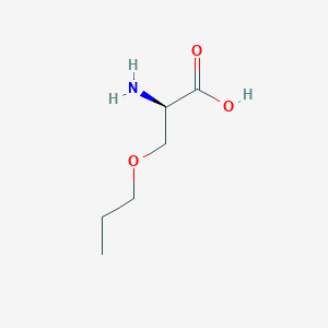 molecular formula C6H13NO3 B13301609 (2R)-2-Amino-3-propoxypropanoic acid 