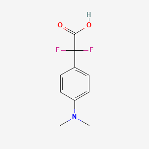 molecular formula C10H11F2NO2 B13301674 2-[4-(Dimethylamino)phenyl]-2,2-difluoroacetic acid 