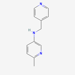 molecular formula C12H13N3 B13301689 6-Methyl-N-(pyridin-4-ylmethyl)pyridin-3-amine 