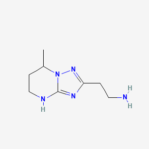 2-{7-methyl-4H,5H,6H,7H-[1,2,4]triazolo[1,5-a]pyrimidin-2-yl}ethan-1-amine