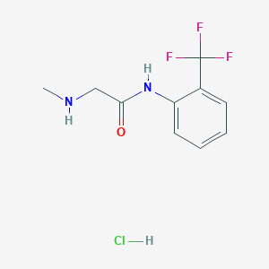 molecular formula C10H12ClF3N2O B13301709 2-(methylamino)-N-[2-(trifluoromethyl)phenyl]acetamide hydrochloride 