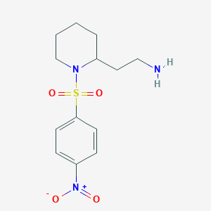 2-[1-(4-Nitrobenzenesulfonyl)piperidin-2-yl]ethan-1-amine