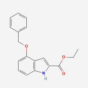 molecular formula C18H17NO3 B1330176 4-(苯甲氧基)-1H-吲哚-2-羧酸乙酯 CAS No. 27737-55-9