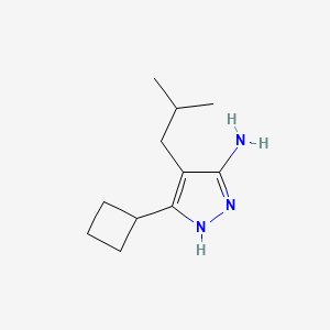 3-Cyclobutyl-4-(2-methylpropyl)-1H-pyrazol-5-amine