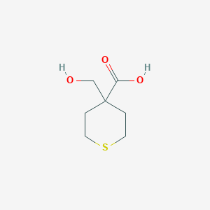 molecular formula C7H12O3S B13301792 4-(Hydroxymethyl)thiane-4-carboxylic acid 