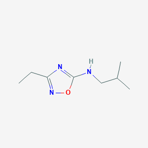 molecular formula C8H15N3O B13301802 3-Ethyl-N-isobutyl-1,2,4-oxadiazol-5-amine 