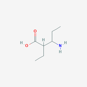 molecular formula C7H15NO2 B13301805 3-Amino-2-ethylpentanoic acid 