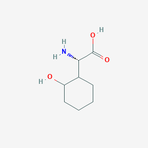 molecular formula C8H15NO3 B13301806 (2S)-2-Amino-2-(2-hydroxycyclohexyl)acetic acid 