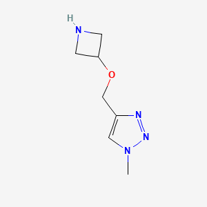 molecular formula C7H12N4O B13301813 4-[(Azetidin-3-yloxy)methyl]-1-methyl-1H-1,2,3-triazole 