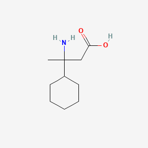 molecular formula C10H19NO2 B13301867 3-Amino-3-cyclohexylbutanoic acid 