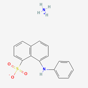 molecular formula C16H16N2O3S B1330188 8-(苯胺基)萘-1-磺酸铵 CAS No. 28836-03-5