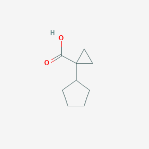 molecular formula C9H14O2 B13301908 1-Cyclopentylcyclopropane-1-carboxylic acid CAS No. 1346641-22-2