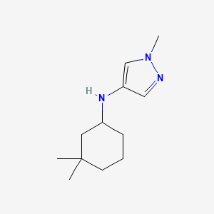 molecular formula C12H21N3 B13301949 N-(3,3-Dimethylcyclohexyl)-1-methyl-1H-pyrazol-4-amine 