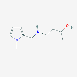 molecular formula C10H18N2O B13301990 4-{[(1-methyl-1H-pyrrol-2-yl)methyl]amino}butan-2-ol 