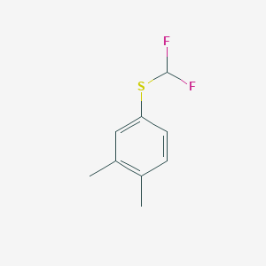 molecular formula C9H10F2S B13302035 4-[(Difluoromethyl)sulfanyl]-1,2-dimethylbenzene 