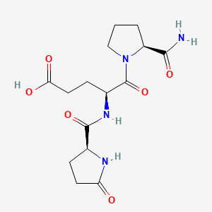 molecular formula C15H22N4O6 B1330204 焦谷氨酰-谷氨酰-脯氨酰胺 CAS No. 85541-78-2