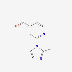 1-[2-(2-Methyl-1H-imidazol-1-YL)pyridin-4-YL]ethan-1-one