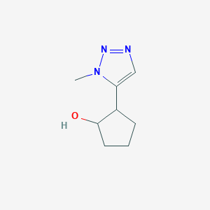 molecular formula C8H13N3O B13302088 2-(1-Methyl-1H-1,2,3-triazol-5-yl)cyclopentan-1-ol 