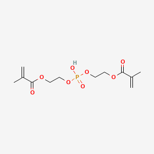 molecular formula C12H19O8P B1330209 双（甲基丙烯酰氧基乙基）氢磷酸酯 CAS No. 32435-46-4