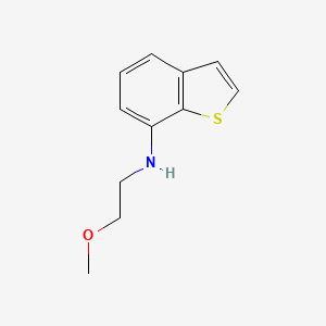 molecular formula C11H13NOS B13302136 N-(2-Methoxyethyl)-1-benzothiophen-7-amine 