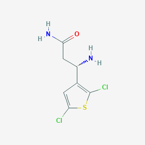 (3S)-3-Amino-3-(2,5-dichlorothiophen-3-yl)propanamide