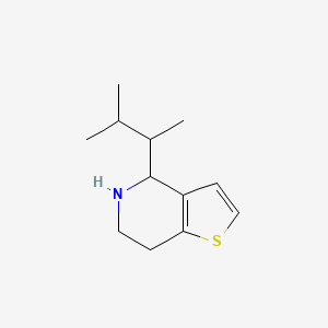 molecular formula C12H19NS B13302255 4-(3-Methylbutan-2-yl)-4H,5H,6H,7H-thieno[3,2-c]pyridine 