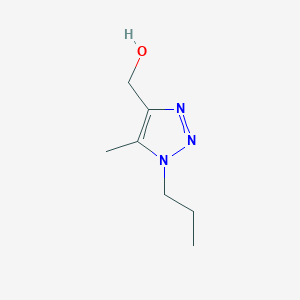 molecular formula C7H13N3O B13302270 (5-Methyl-1-propyl-1H-1,2,3-triazol-4-yl)methanol 