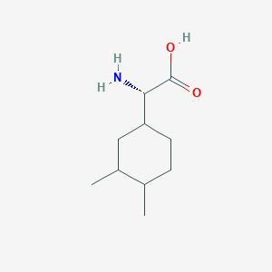 molecular formula C10H19NO2 B13302285 (2S)-2-Amino-2-(3,4-dimethylcyclohexyl)acetic acid 