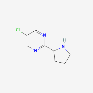 molecular formula C8H10ClN3 B13302296 5-Chloro-2-(pyrrolidin-2-YL)pyrimidine CAS No. 944901-10-4