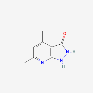 molecular formula C8H9N3O B1330232 4,6-dimethyl-1H-pyrazolo[3,4-b]pyridin-3-ol CAS No. 28491-67-0