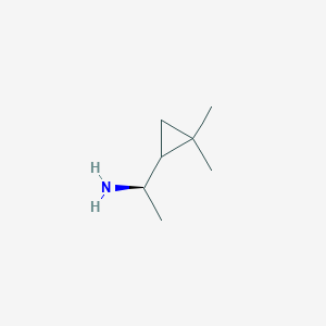 molecular formula C7H15N B13302349 (1R)-1-(2,2-dimethylcyclopropyl)ethan-1-amine 