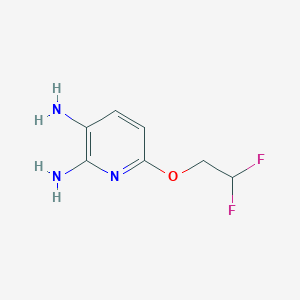 molecular formula C7H9F2N3O B13302435 6-(2,2-Difluoroethoxy)pyridine-2,3-diamine 