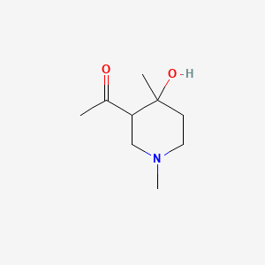 molecular formula C9H17NO2 B1330248 1,4-二甲基-3-乙酰基-4-羟基-哌啶 CAS No. 37994-62-0