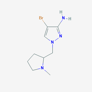 4-Bromo-1-[(1-methylpyrrolidin-2-yl)methyl]-1H-pyrazol-3-amine